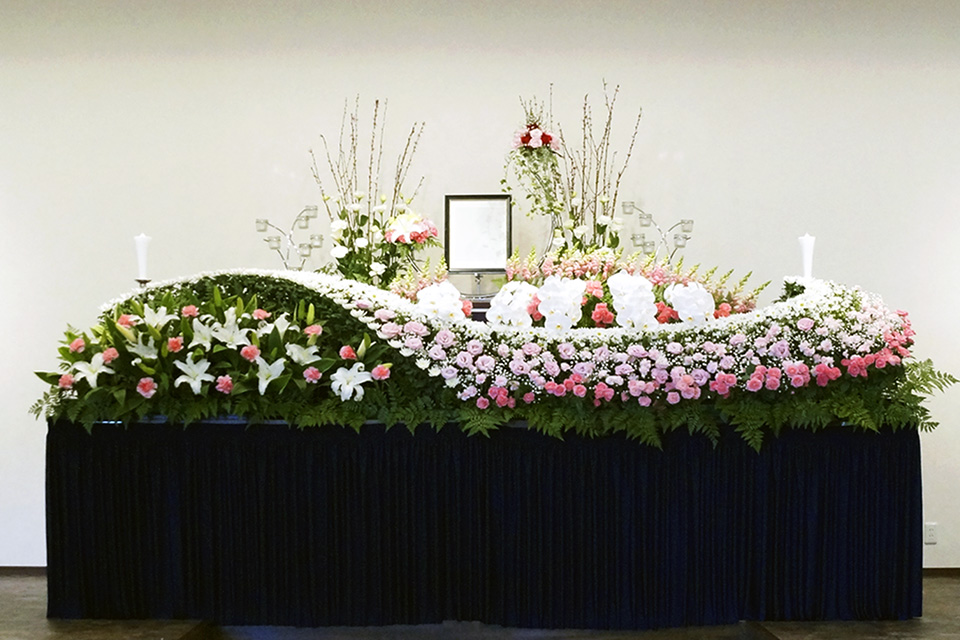 丹波市の家族葬・株式会社ゆら、祭壇見本