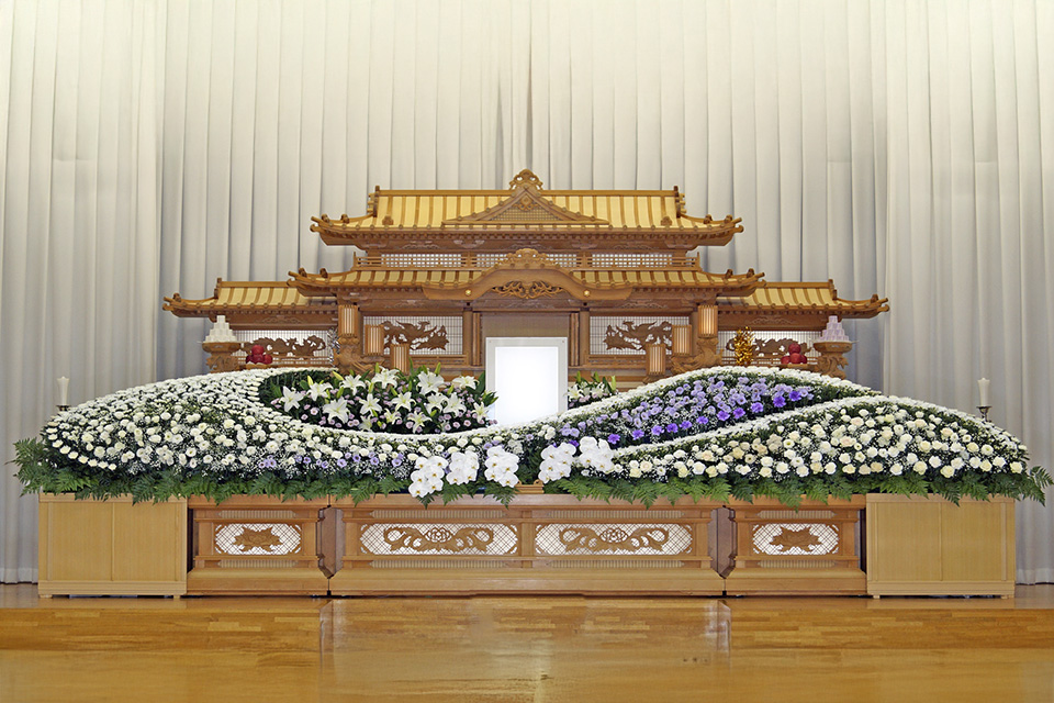 丹波市の家族葬・株式会社ゆら、祭壇見本