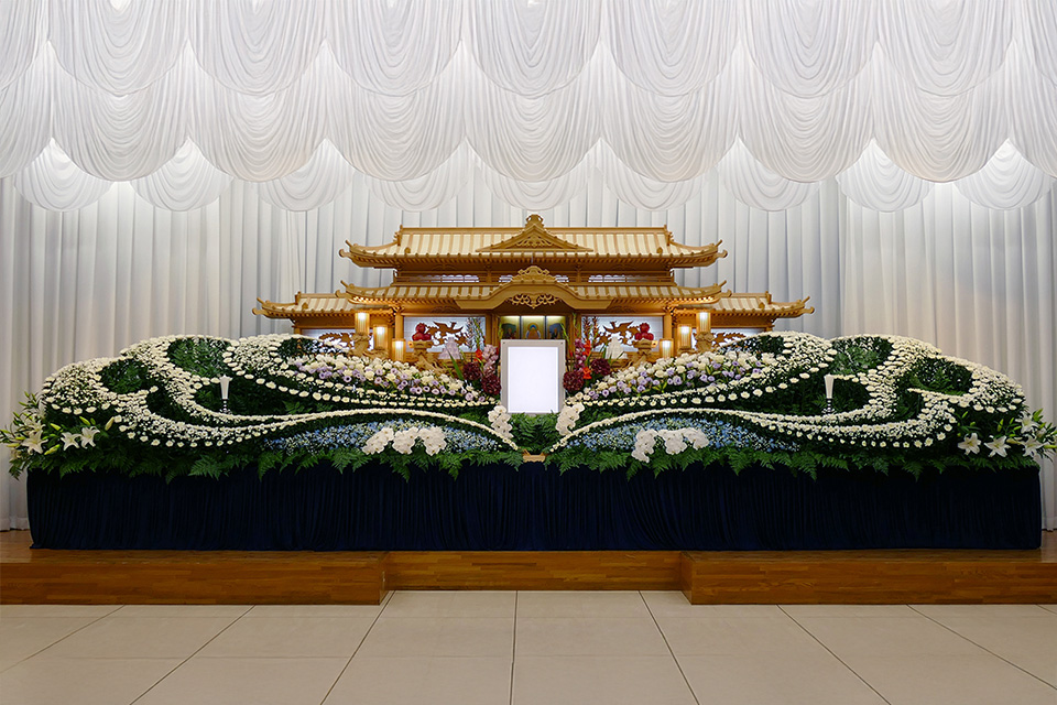 丹波市の家族葬・株式会社ゆら、祭壇見本