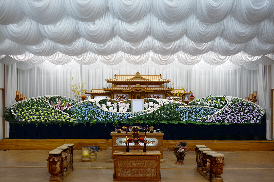 丹波市の家族葬・株式会社ゆら、祭壇見本